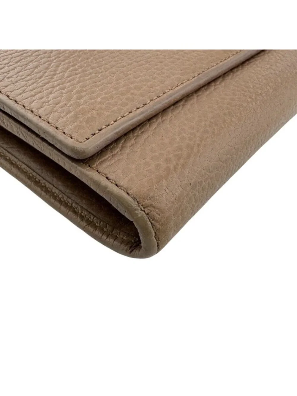 Gucci GG Marmont Leather Wallet Beige